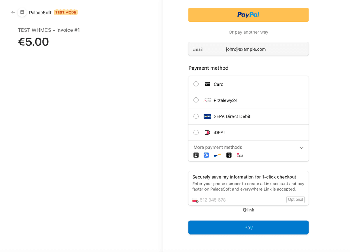 Stripe integration