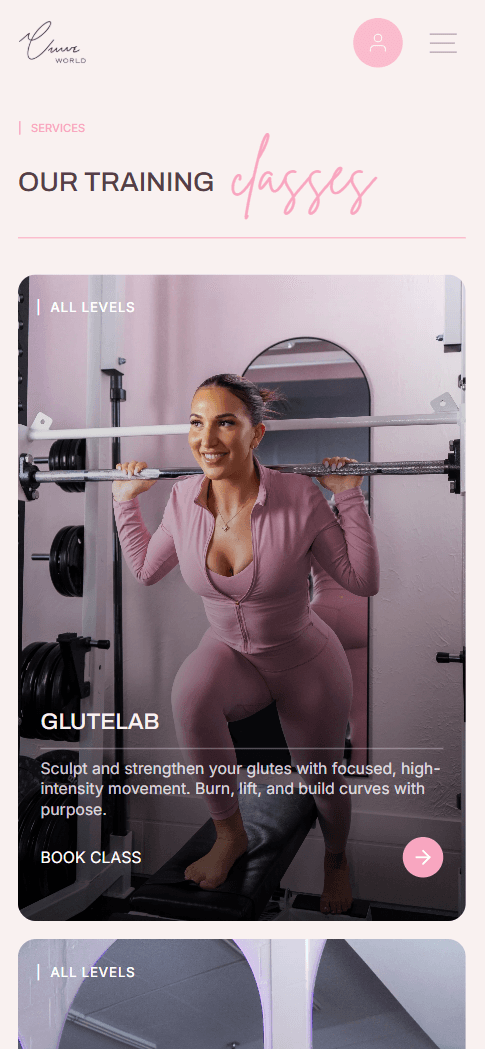 CurveworldMTL on a phone: the class list members book from